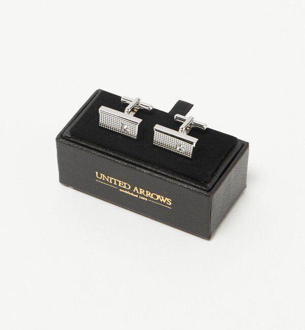 UNITED ARROWS「ブロック スクエア カフリンクス」|ネクタイピン・カフスボタン|