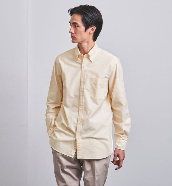 UNITED ARROWS「オーガニックコットン オックスフォード ストライプ ボタンダウン シャツ」|シャツ・ブラウス|YELLOW