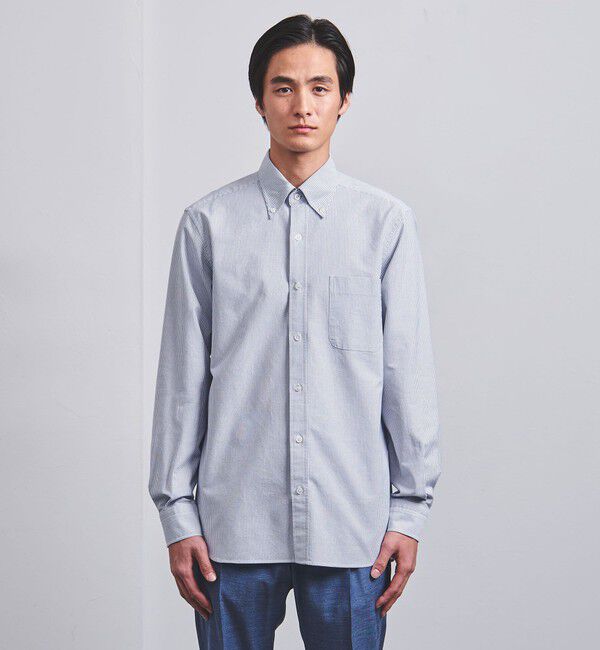 UNITED ARROWS「オーガニックコットン オックスフォード ストライプ ボタンダウン シャツ」|シャツ・ブラウス|