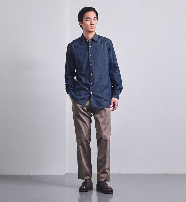 UNITED ARROWS「オーガニックコットン セミワイド ツイルデニムシャツ」|シャツ・ブラウス|