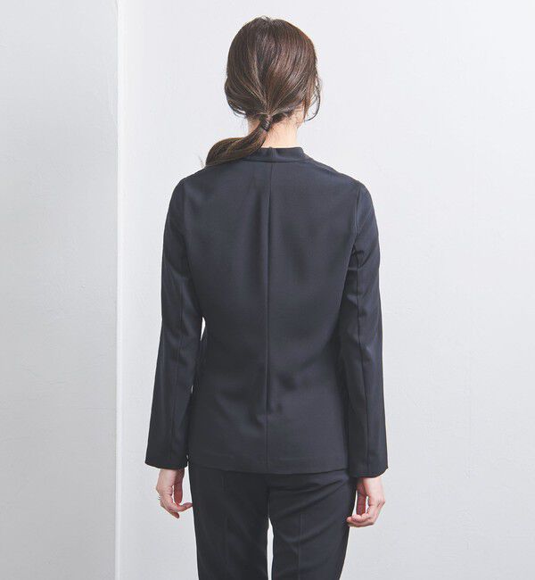 UNITED ARROWS「FEEL CLEAN Vノーカラー ジャケット」|ノーカラージャケット|