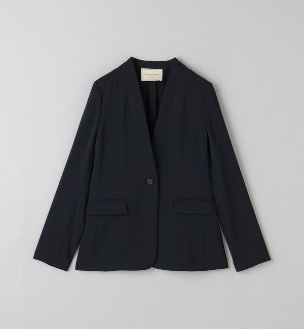 UNITED ARROWS「FEEL CLEAN Vノーカラー ジャケット」|ノーカラージャケット|