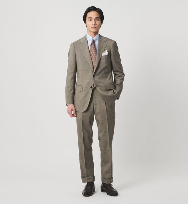 UNITED ARROWS「山栄 ハウンドトゥース シングル 3ボタン スーツ REGULAR MODEL」|スーツ|MD.BROWN
