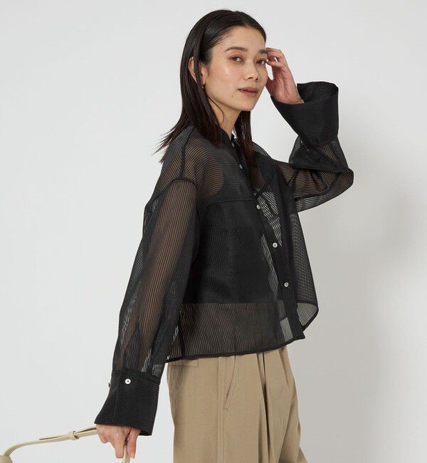 UNITED ARROWS green label relaxing「シアー コードレーン シャツ」|シャツ・ブラウス|