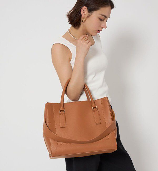 UNITED ARROWS green label relaxing「【WEB限定】トラペーズ ワイドベルト トートバッグ / A4 / 通勤」|トートバッグ|