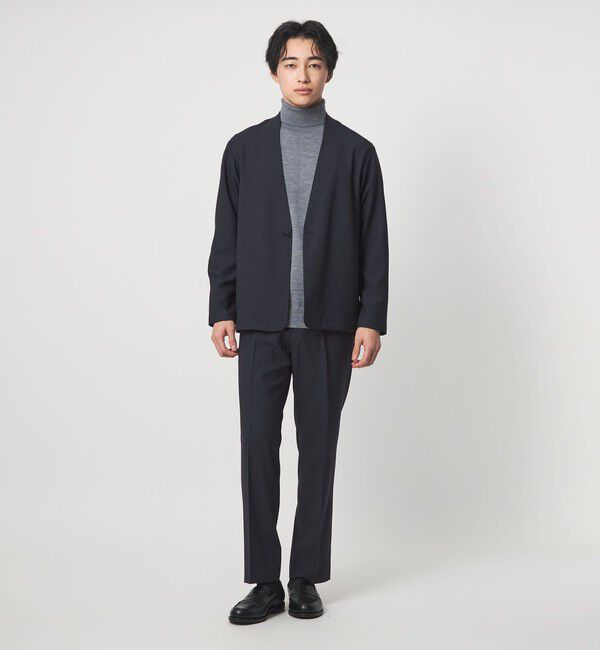 UNITED ARROWS green label relaxing「A+ ウールライク 1B ノーカラージャケット -ウォッシャブル・ストレッチ-」|ノーカラージャケット|