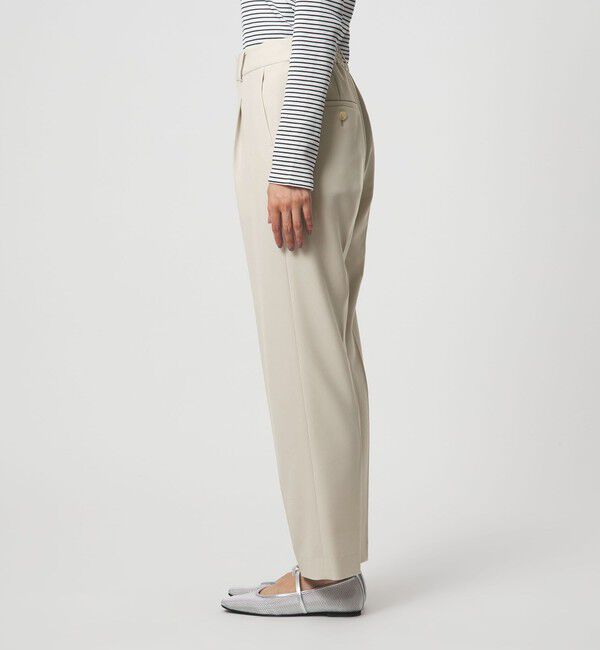 UNITED ARROWS green label relaxing「［size SHORT/TALLあり］パウドレ テーパード パンツ ナチュラル」|スラックス|