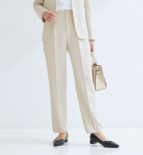 UNITED ARROWS green label relaxing「［size SHORT/TALLあり］パウドレ テーパード パンツ ナチュラル」|スラックス|