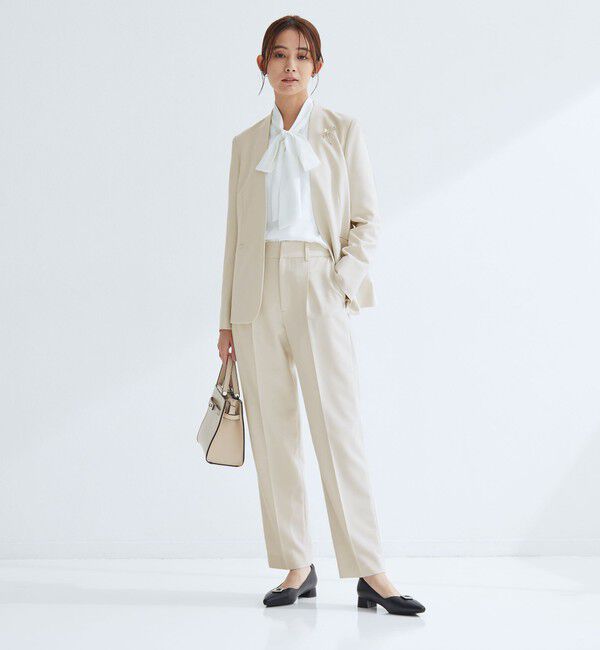 UNITED ARROWS green label relaxing「［size SHORT/TALLあり］パウドレ テーパード パンツ ナチュラル」|スラックス|