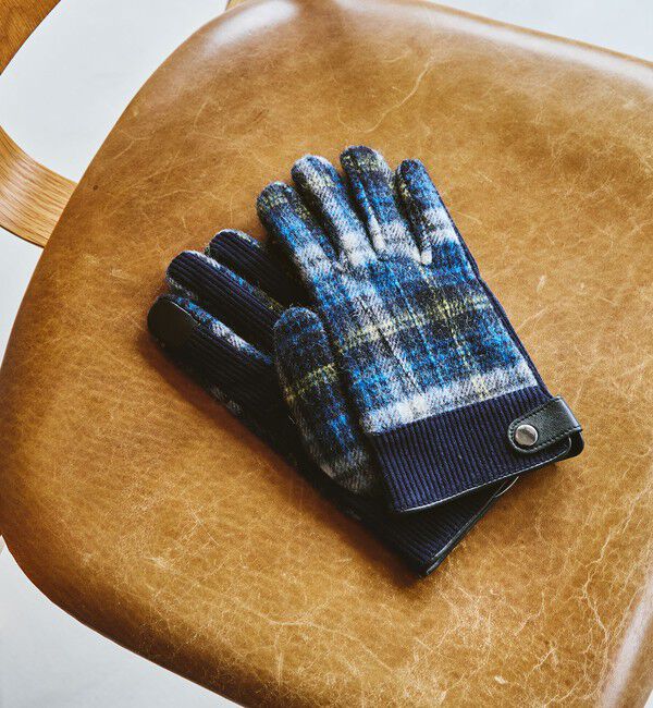 UNITED ARROWS green label relaxing「コーデュロイ チェック グローブ 手袋 -スマートフォン対応-」|手袋|COBALT