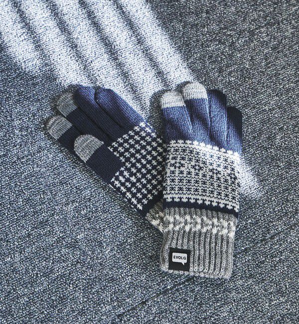 UNITED ARROWS green label relaxing「＜EVOLG＞FLEUR グローブ -タッチスクリーン対応-」|手袋|NAVY