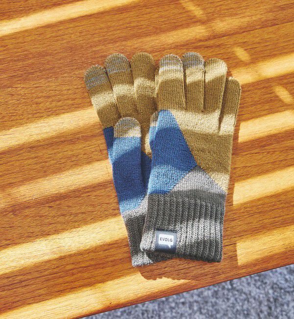 UNITED ARROWS green label relaxing「＜EVOLG＞CRACKED グローブ -タッチスクリーン対応-」|手袋|BEIGE