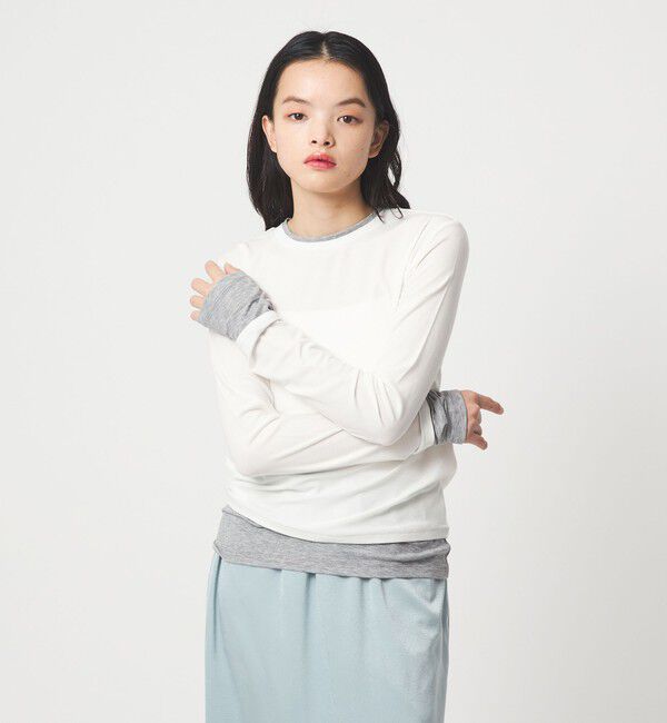 EMMEL REFINES「＜EMMEL REFINES＞EM ベアフライス クルーネック プルオーバー」|Tシャツ・カットソー|WHITE