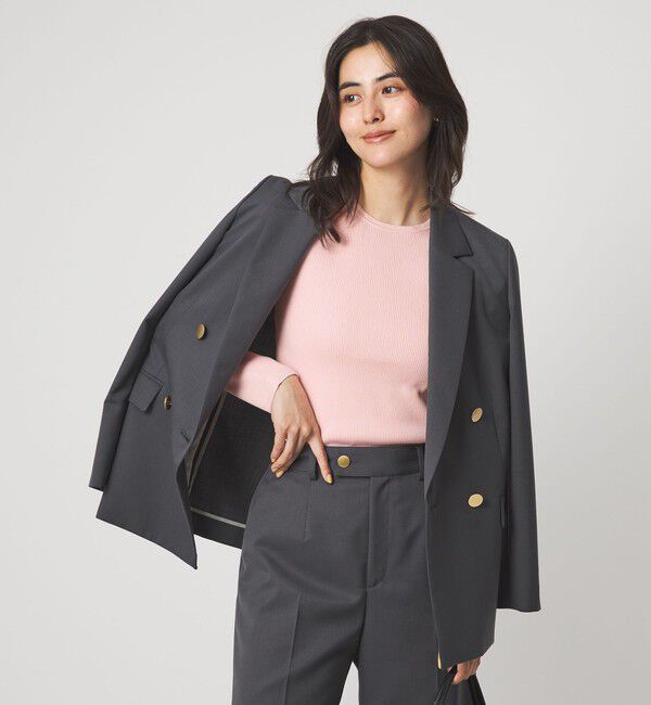 UNITED ARROWS green label relaxing「＜1_OF MINE＞リブ クルーネック プルオーバー ニット ウォッシャブル」|ニット・セーター|