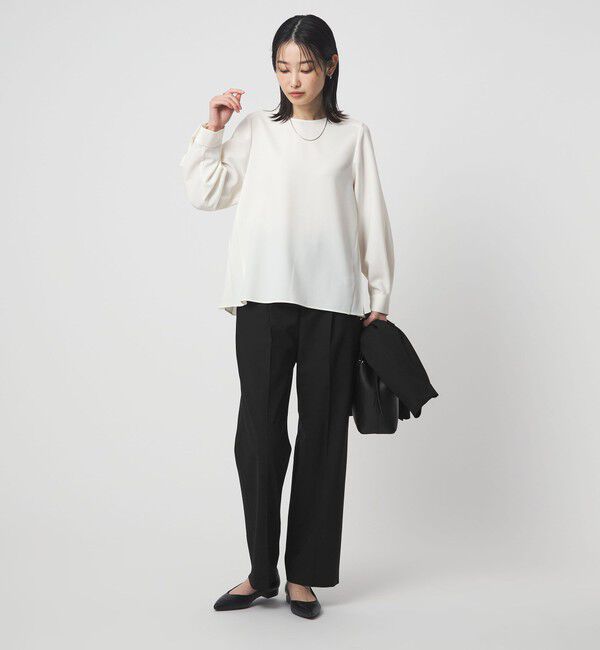 UNITED ARROWS green label relaxing「［size SHORT/TALLあり］カチリラ ストレート パンツ ブラック」|スラックス|