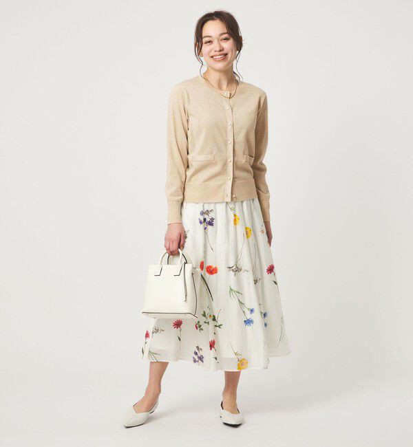 UNITED ARROWS green label relaxing「ラメ クルーネック ニット カーディガン」|カーディガン|