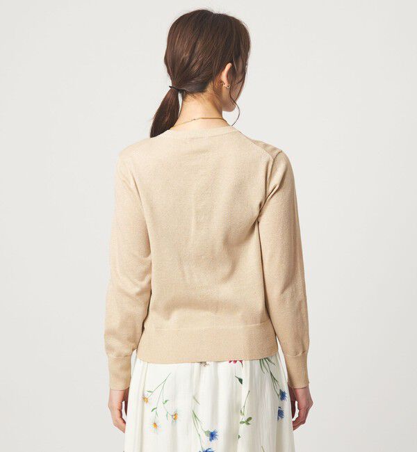 UNITED ARROWS green label relaxing「ラメ クルーネック ニット カーディガン」|カーディガン|