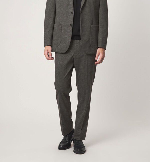 UNITED ARROWS green label relaxing「A+ プリントジャージ スタンダード セットアップ パンツ スラックス -ウォッシャブル・ストレッチ-」|スラックス|DK.GRAY