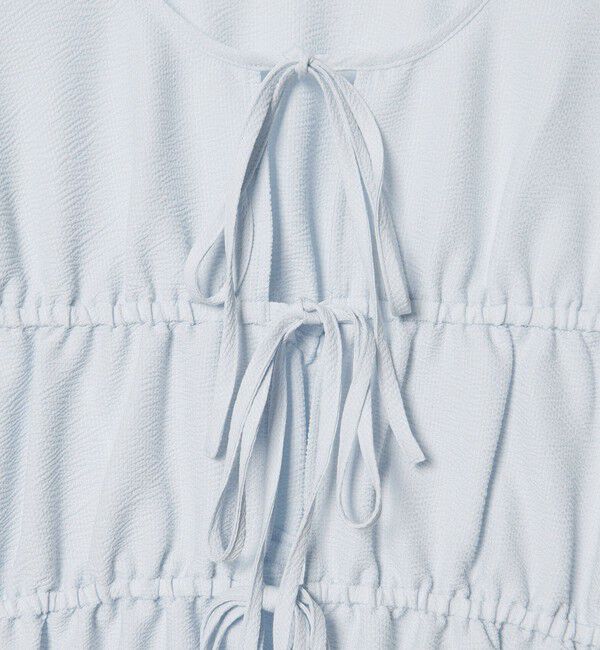 EMMEL REFINES「＜EMMEL REFINES＞EM コードレーン リボンギャザー ブラウス」|シャツ・ブラウス|