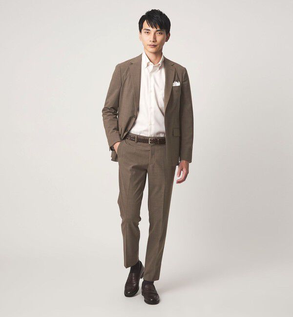 UNITED ARROWS green label relaxing「A+ TWPU チドリ スリム セットアップ パンツ スラックス -ウォッシャブル・ストレッチ・ウエストアジャスタ」|スーツ|