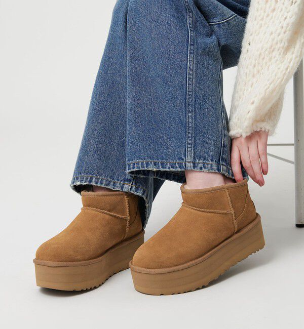 BEAUTY&YOUTH UNITED ARROWS「＜UGG＞クラシック ウルトラミニプラットフォーム ブーツ」|ショートブーツ|