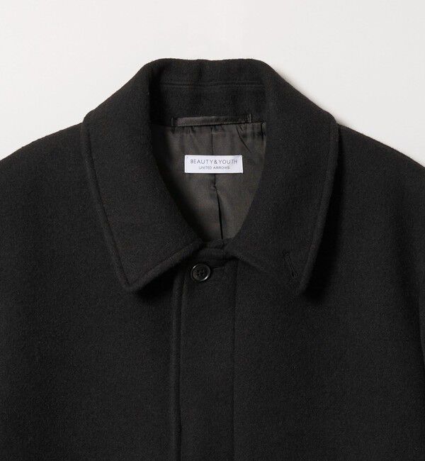 BEAUTY&YOUTH UNITED ARROWS「【WEB限定 WARDROBE SMART】PE メルトン バルカラーコート」|ステンカラーコート|