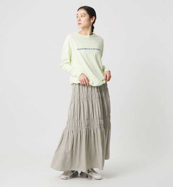 BEAUTY&YOUTH UNITED ARROWS「レーヨンブレンド シャーリング ロングスカート」|スカート|