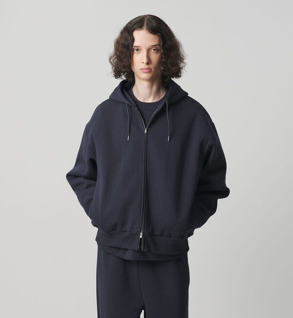 MONKEY TIME「ボンディング フルジップ フーディー」|カーディガン|DK.GRAY