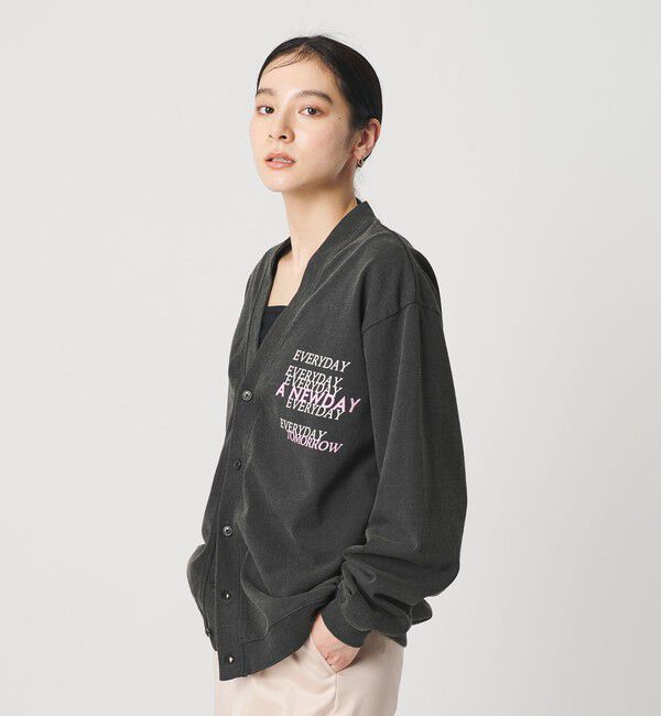 BEAUTY&YOUTH UNITED ARROWS「【別注】＜HEAR MY NAME＞ロゴ スウェットカーディガン ブラック」|カーディガン|