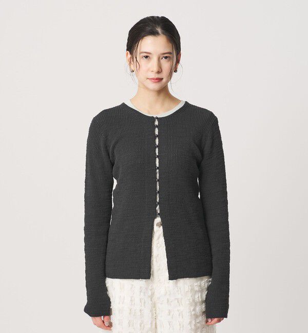 BEAUTY&YOUTH UNITED ARROWS「コットンナイロンスラブ フロントボタン カーディガン」|カーディガン|