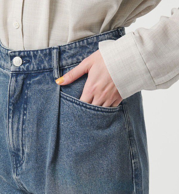 BEAUTY&YOUTH UNITED ARROWS「【WEB限定】タックワイド デニムパンツ」|デニム|