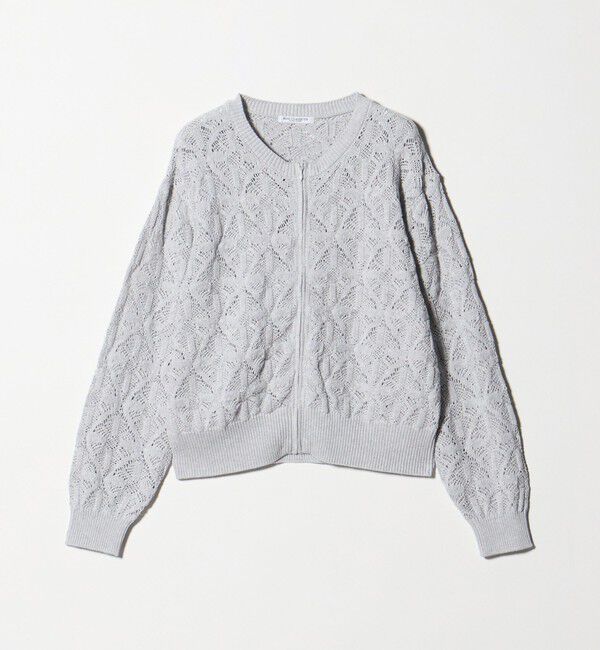 BEAUTY&YOUTH UNITED ARROWS「【WEB限定 Wardrobe DAILY MINIMAL】レース ジップカーディガン ウォッシャブル」|カーディガン|
