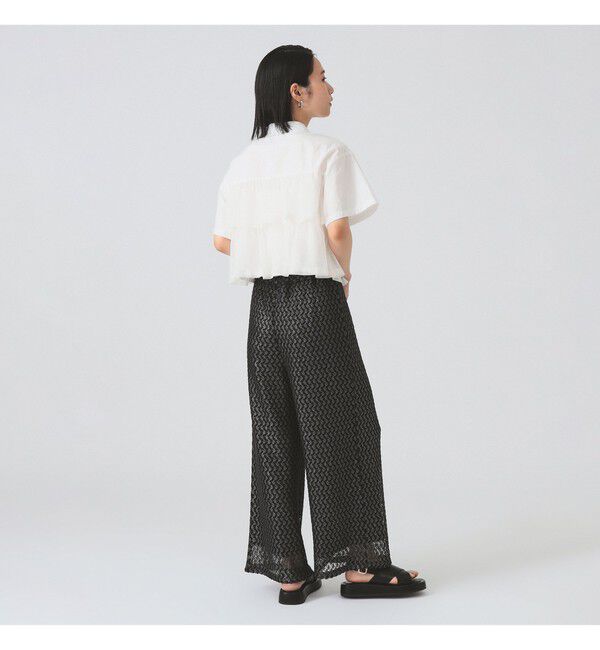 Ray BEAMS 「シアー ティアード クロップド シャツ」|シャツ・ブラウス|