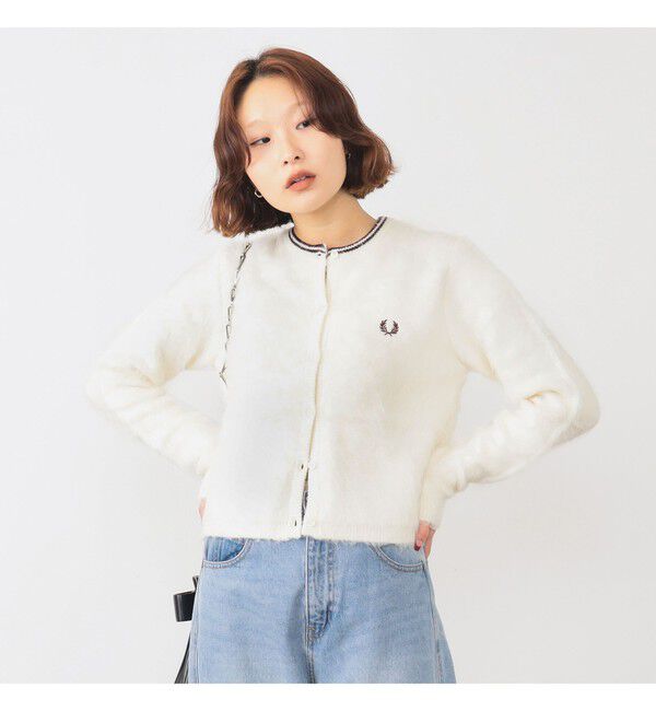 別注】FRED PERRY / Fluffy Crewneck Knit Cardigan（Ray BEAMS