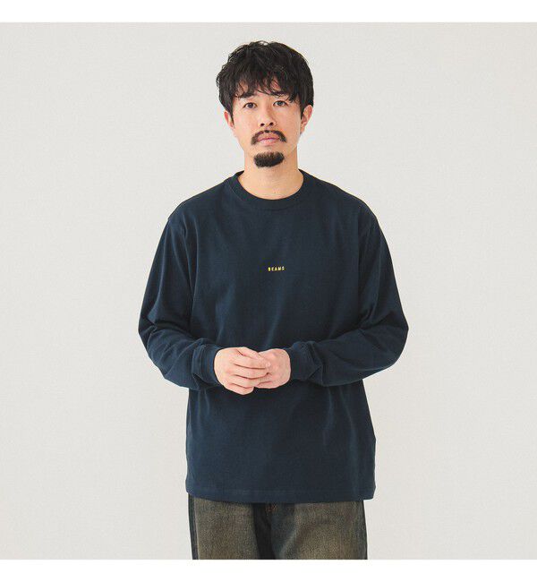 BEAMS「ミニロゴ クルーネック Tシャツ」|Tシャツ・カットソー|