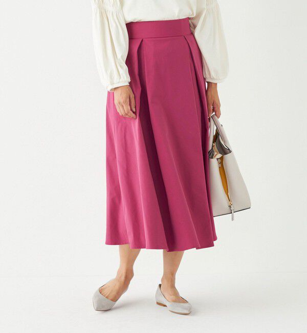 SHIPS Colors 「SHIPS Colors:〈洗濯機可能〉カラー タック スカート3」|スカート|ピンク