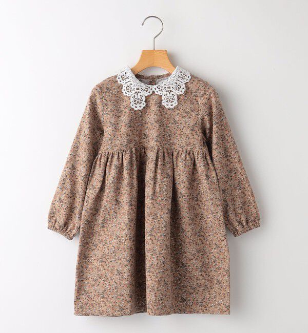 SHIPS Colors 「SHIPS Colors:レース カラー フラワープリント ワンピース (80～130cm)◇」|ワンピース|