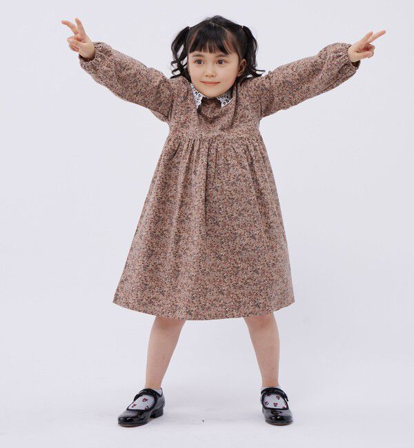 SHIPS Colors 「SHIPS Colors:レース カラー フラワープリント ワンピース (80～130cm)◇」|ワンピース|