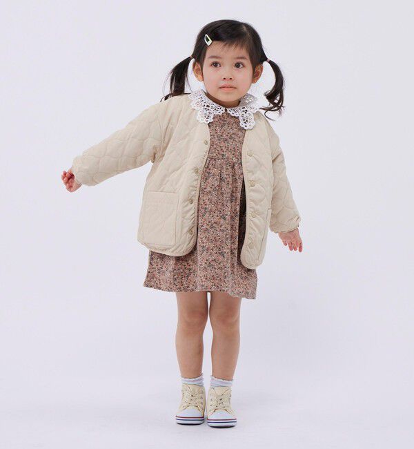 SHIPS Colors 「SHIPS Colors:レース カラー フラワープリント ワンピース (80～130cm)◇」|ワンピース|