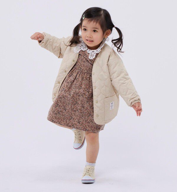 SHIPS Colors 「SHIPS Colors:レース カラー フラワープリント ワンピース (80～130cm)◇」|ワンピース|