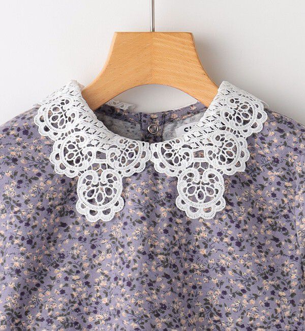 SHIPS Colors 「SHIPS Colors:レース カラー フラワープリント ワンピース (80～130cm)◇」|ワンピース|