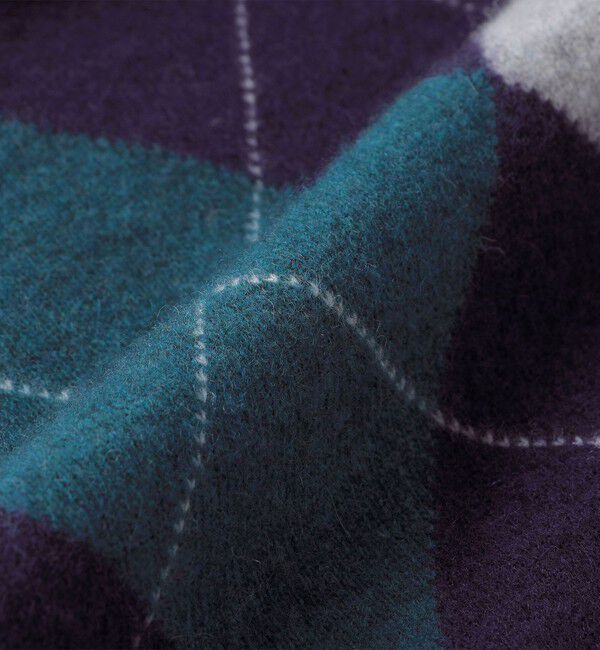 SHIPS「SHIPS: 12G イタリー ヤーン アーガイル クルーネック ニット プルオーバー」|ニット・セーター|