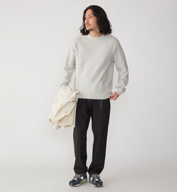 SHIPS「SHIPS: 〈洗濯機可能〉SOLOTEX(R) 7ゲージ コットン ピケ クルーネック ニット」|ニット・セーター|