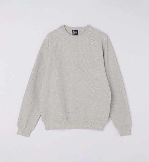 SHIPS「SHIPS: 〈洗濯機可能〉SOLOTEX(R) 7ゲージ コットン ピケ クルーネック ニット」|ニット・セーター|