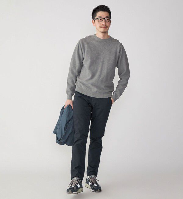 SHIPS「SHIPS: 〈洗濯機可能〉SOLOTEX(R) 7ゲージ コットン ピケ クルーネック ニット」|ニット・セーター|