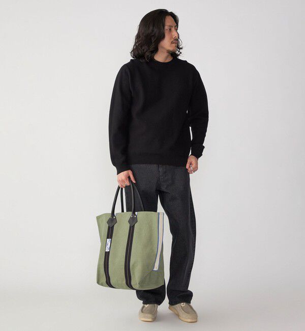 SHIPS「SHIPS: 〈洗濯機可能〉SOLOTEX(R) 7ゲージ コットン ピケ クルーネック ニット」|ニット・セーター|