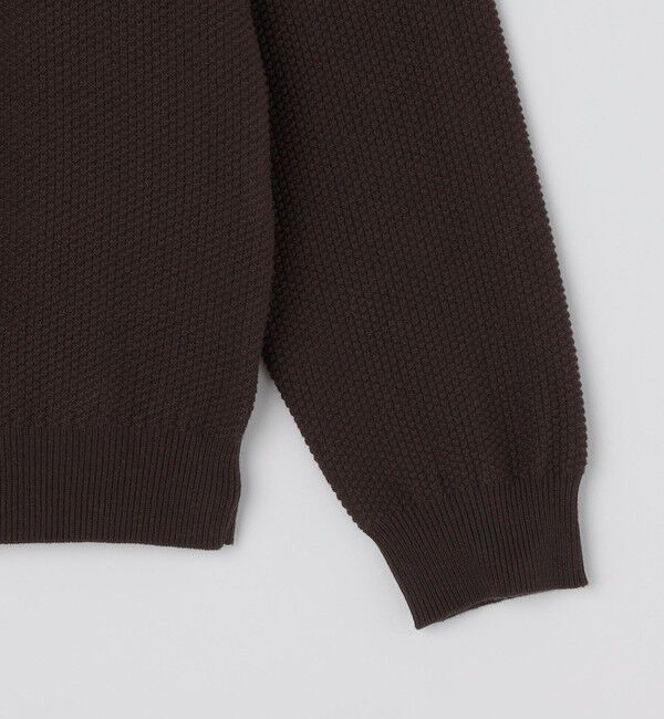 SHIPS「SHIPS: 〈洗濯機可能〉SOLOTEX(R) 7ゲージ コットン ピケ クルーネック ニット」|ニット・セーター|