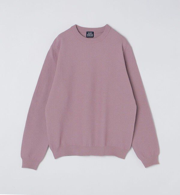 SHIPS「SHIPS: 〈洗濯機可能〉SOLOTEX(R) 7ゲージ コットン ピケ クルーネック ニット」|ニット・セーター|