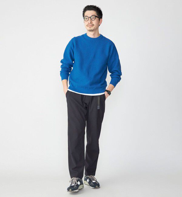 SHIPS「SHIPS: 〈洗濯機可能〉SOLOTEX(R) 7ゲージ コットン ピケ クルーネック ニット」|ニット・セーター|