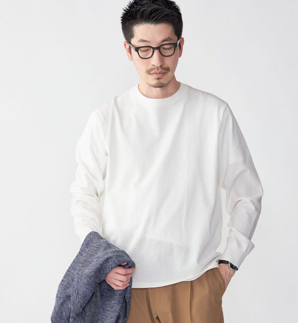 SHIPS「SHIPS: 〈手洗い可能〉14ゲージ TEXBRID(R) リネン クルーネック ニット」|ニット・セーター|